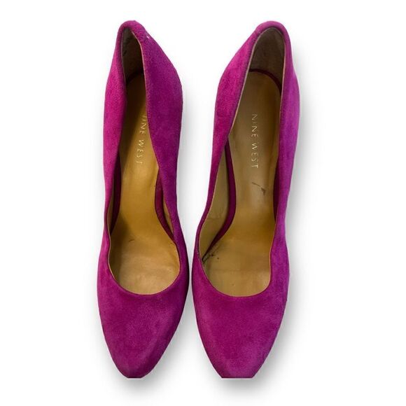 Nine West Rocha Pink Suede Pumps Size 6.5 - Picture 7 of 8